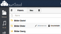 OwnCloud Bilder runterladen