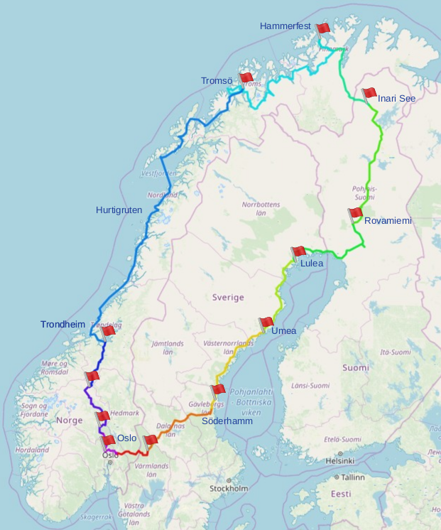 Skandinavien-Tour